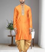 Mens embroidered dhoti kurta