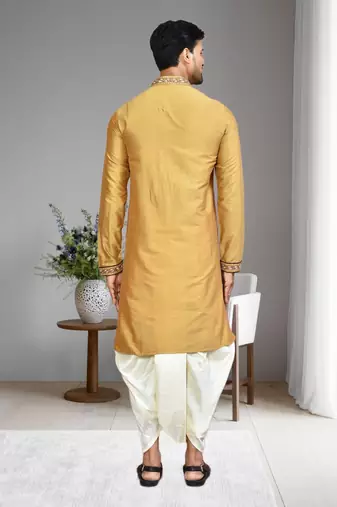 Mens embroidered dhoti kurta