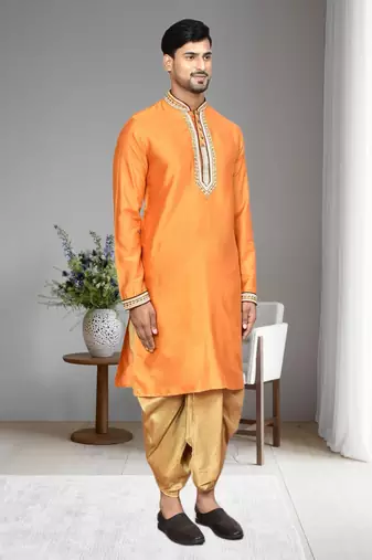 Mens embroidered dhoti kurta