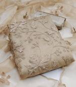 Women's organza silk embroidery unstitched dress material