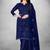 Women's organza silk embroidery unstitched dress material