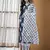 women blue paisley straight kurta palazzo and dupatta set