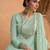 Sky Blue Silk Straight Suit Indian Pakistani Festival Wear