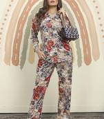 Multi Color Printed Rayon Desginer Co ord set