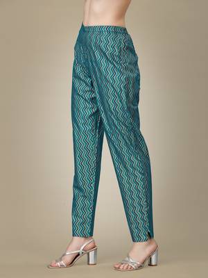 Textile cloth women's pista color viscose rayon embroidered kurta with pant 5