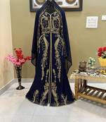 Navy Blue Reception Kaftan for Women
