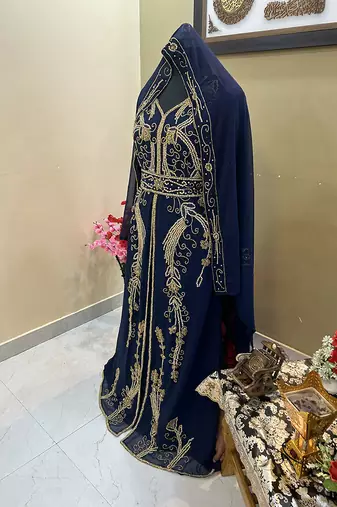 Navy Blue Reception Kaftan for Women