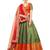 GREEN RED ZARIWORK BANARASI SILK HALF SAREE FOR WOMEN