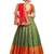 GREEN RED ZARIWORK BANARASI SILK HALF SAREE FOR WOMEN