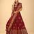 MAROON BANARASI SILK LEHENGA WITH ZARI WORK FOR WOMEN