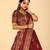 MAROON BANARASI SILK LEHENGA WITH ZARI WORK FOR WOMEN