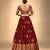 MAROON BANARASI SILK LEHENGA WITH ZARI WORK FOR WOMEN