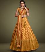 RED BANARASI SILK ZARI WEAVING PATTU HALF SAREE