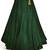 SOLID BOTTLE GREEN VELVET DESIGNER SEMI-STITCHED HALF SAREE