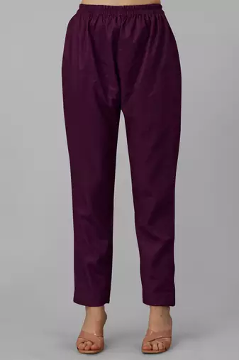 Trendmalls Purple Georgette Embroidery Kurta Pant with Dupatta Salwar Suit 3 Pieces Set