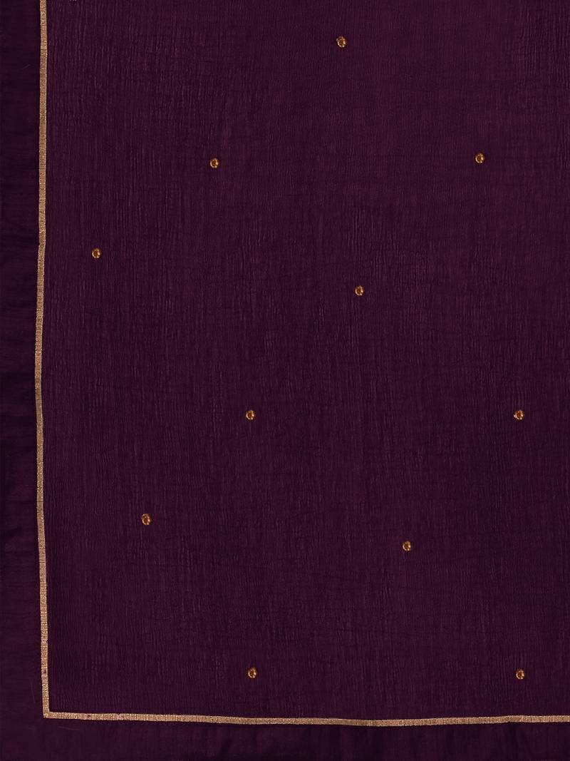 Purple Georgette Embroidery Kurta Pant with Dupatta Salwar Suit 3 Pieces Set