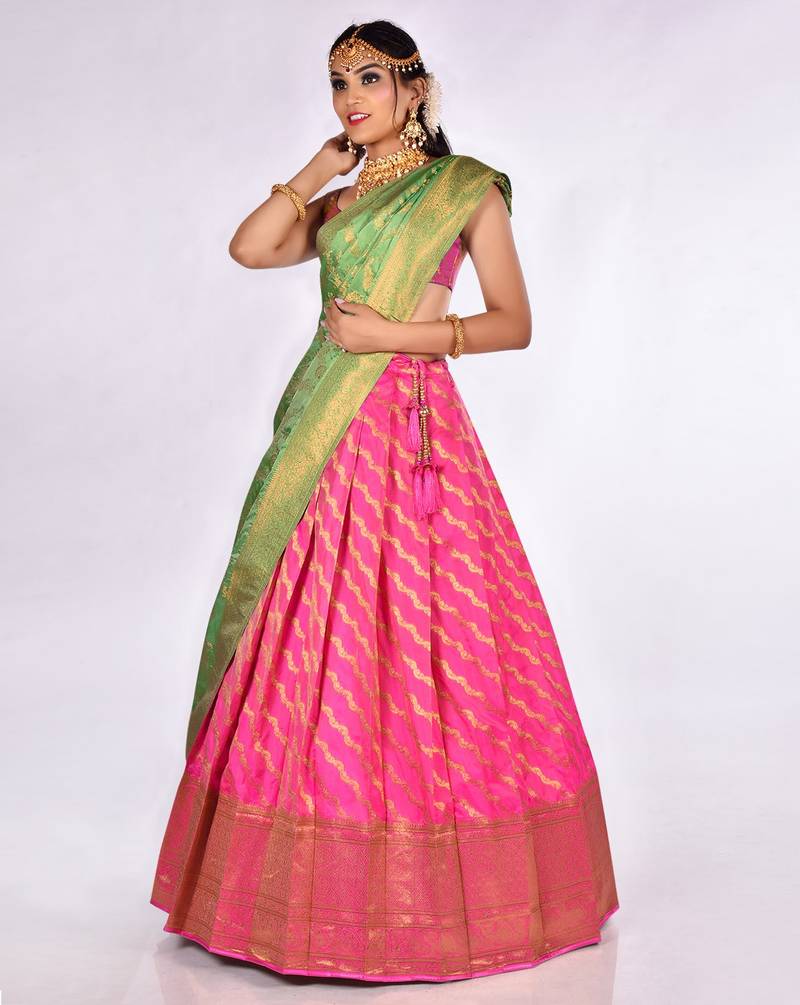 Rani Lehenga with Banarasi Dupatta