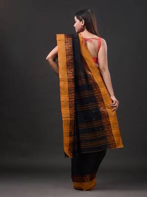 Pure Cotton Hand Woven Tant Saree Without Blouse 4