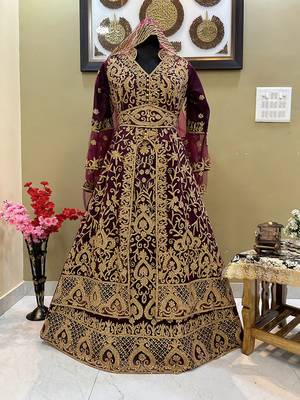 Sale!! Burgundy Dubai embroidery Kaftan Arabian Plus Size Abaya Party Fancy African Clothing Wedding Dresses 2
