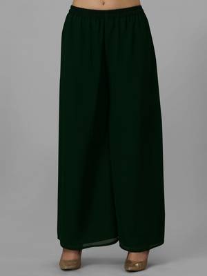 Trendmalls Green Georgette Embroidered Side Slit Party Wear Kurta Pant with Dupatta Salwar Suit Set 6