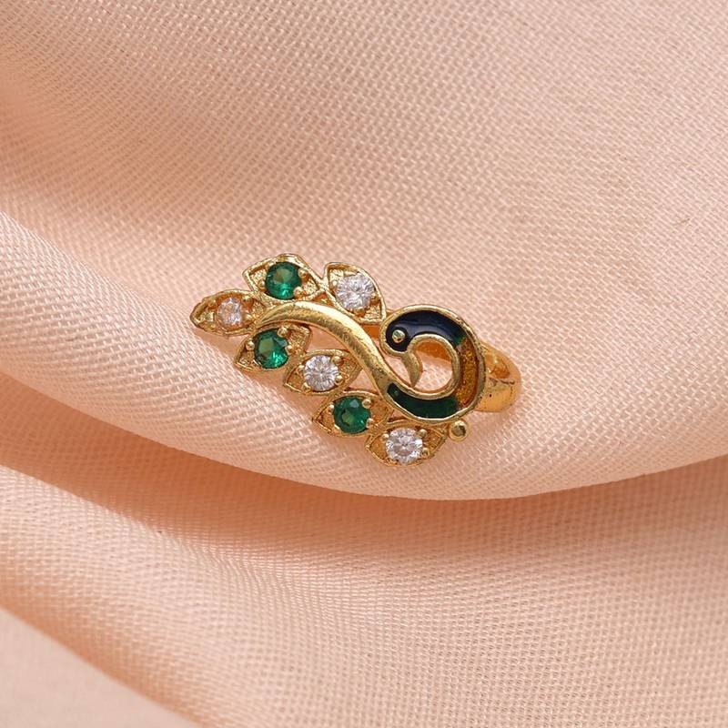 Assorted color nose pin combo of 12 pieces - Jaipur Mart - 4214384