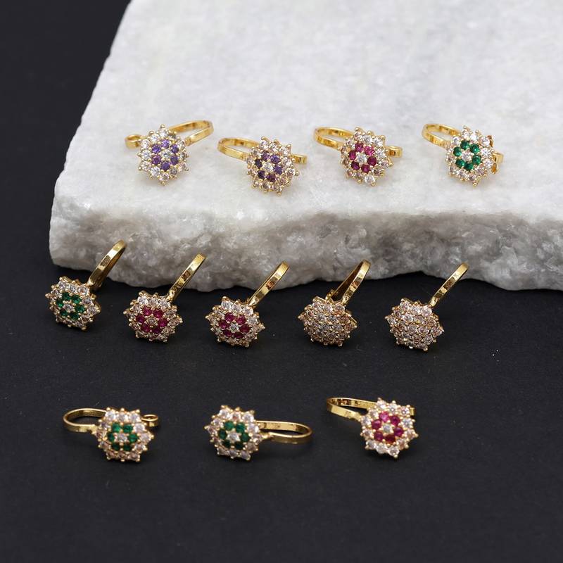 Multi color nose pin combo of 12 pieces