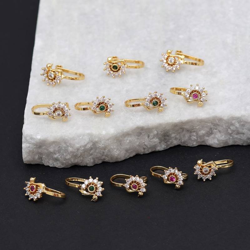 Multi color nose pin combo of 12 pieces