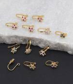 Multi color nose pin combo of 12 pieces