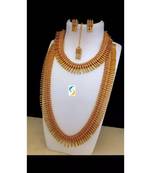 Gold plated traditional kundan pearl jewellery set for women