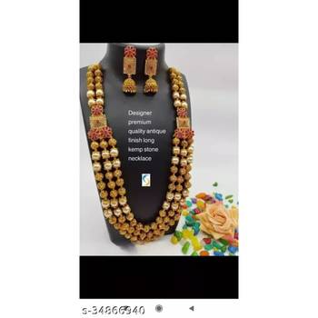 Gold plated traditional kundan pearl choker jewellery set for women 2