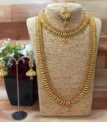Gold plated traditional kundan pearl choker jewellery set for women