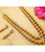 Gold plated traditional kundan pearl choker jewellery set for women