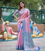 BABY PINK MOST BEAUTIFUL KUBERAPATTUKANJIVARAM SILK SAREE