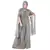 Grey color Long Sleeves Handmade Moroccan Kaftan Embroidered zari work hijab