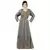 Grey color full sleeves Handmade Moroccan Kaftan with Sun-proof hiijab