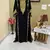 Grand Black Farasha Kaftan Gown with Heavy Gold Zari Work | Luxury Event Dress