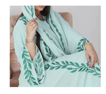 Sea Green Georgette Aari Work Kaftan 3