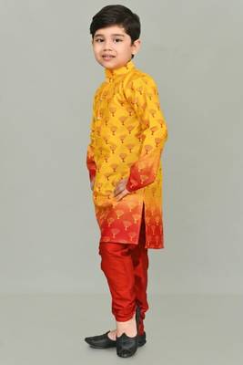 printed  kurta and pajama set for boys best for ethnic wear, casual wear, party wear 5