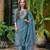 Floral Embroidery Thread work Designer Tie Up neck Stylist A-line Bridal Salwar Kurta Suit Set for women's & girls