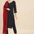 Women's rayon block_print Black Casual & Stylist Straight Kurta with Pant & Red Lace border design Dupatta