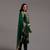  Green Viscose rayon Fabric Straight  Floral Embroidered Kurta With Trousers & Dupatta set for women's & girls