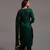  Green Viscose rayon Fabric Straight  Floral Embroidered Kurta With Trousers & Dupatta set for women's & girls