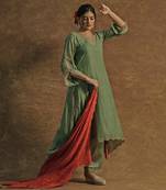 Olive green kurta sets