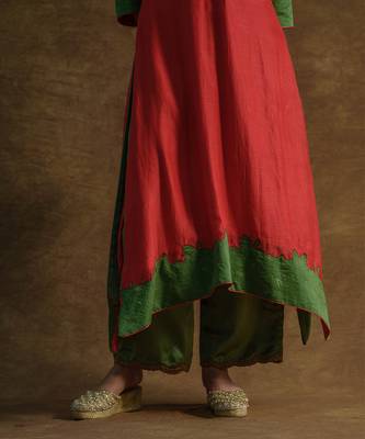 Red kurta sets 2