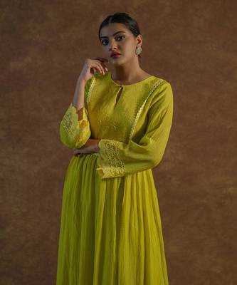 Lemon yellow kurta sets 2