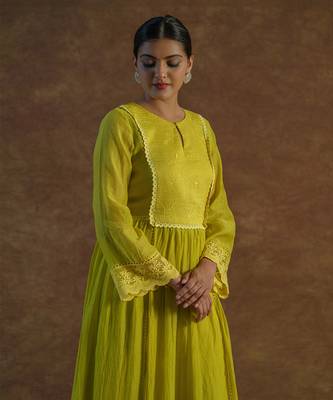 Lemon yellow kurta sets 3