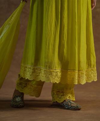Lemon yellow kurta sets 4