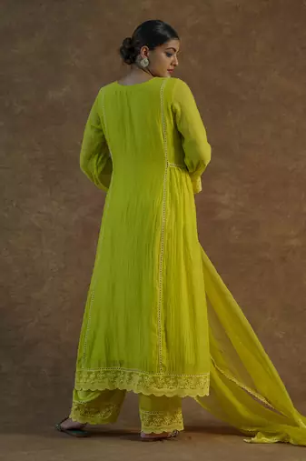 Lemon yellow kurta sets