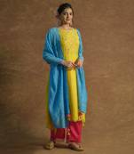 Sunny lemon yellow kurta sets