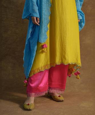 Sunny lemon yellow kurta sets 4